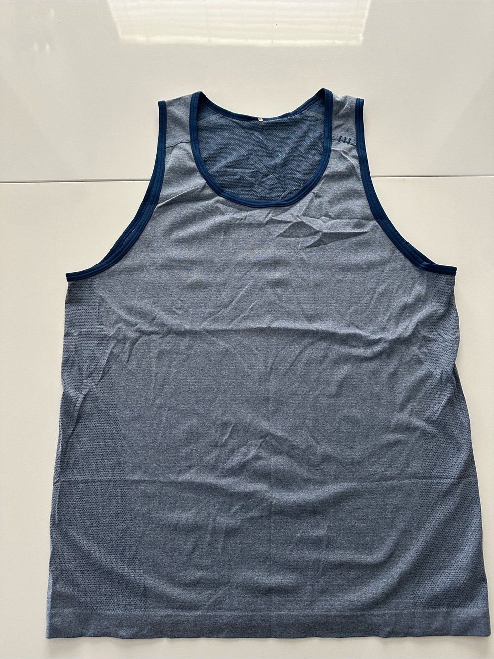 Lululemon Men's Fast & Free Running Tank Top – Size Large L Blue/Navy Mesh